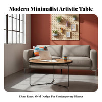 Pebble-Shaped Sofa and Table Modern Design Lounge Set Space-Saving Artistic for Business Owners, two-person households