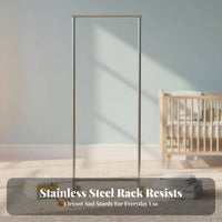 Single-Rod Clothes Stand Easy to Assemble Garment Rack Thickened Tubes Lightweight for Parents, Balcony, Dorm Room