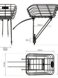 Aluminum Alloy Bicycle Rear Basket for Mountain Bike