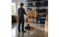 Low-Height Hydraulic Stacker Truck Compact Hand Push Stacker Light-Duty Manual Lift Truck Easy to Operate for Warehouse, Stockroom, Garage