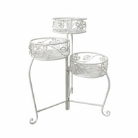 3-Tier Plant Stand Decorative Scrollwork 3-Tier helical Rack sturdyDuty for Patio