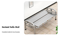 Foldable Fold-convertible Slat Daybed utilitarian industrial design Adjustable Armrest Lounger Multi-Functional Sofa Bed 2-in-1 Design for Homeowners, Business Owners, partners, Patio, Balcony, Garden, supportyard