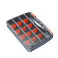 Removable Bin Organizer Portable Hardware Box Secure Latches for Garage, Vehicle