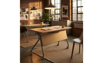 Swivel Casters Mobile Meeting Table Wood-Grain Folding Conference Table Front Panel Office Furniture Rectangular for Offices