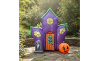 Inflatable Haunted House Halloween Haunted House Inflatable Yard Decoration Spooky Outdoor for Lawn