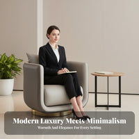 Upholstered Rotating Armchair Single Seater Rotating Tub Chair Soft Padding Ergonomic Design for Interior Decorators, Adults