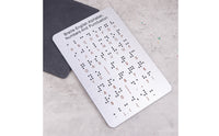 Braille Learning Board Rounded Corners Braille Practice Board Educational Tool Silver Beginner-Friendly