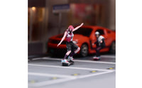 3D Printed 1/64 Scale Skateboarder Girl Highly Detailed Miniature Skater Girl Figurine Hand Painted for Model Car Collectors, Hobbyists, Desktop Decoration