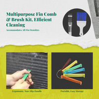 Stainless Steel Fin Cleaning Brush, Coil Cleaner, Air Conditioner Maintenance Tool, Flexible, sturdy, for HVAC, Refrigerator, Radiator