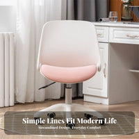 Armless Rolling Task Chair 360-Degree Swivel Armless Rolling Stool Space-Saving