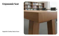 Multipurpose Use Solid Wood Meeting Table Spacious Workspace Long Conference Table Thickened Tabletop Minimalist Training Desk Hand Polished for Business Teams, Students, Professionals, Library, Study Room