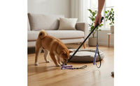 Interactive Dog Flirt Pole with Rope Lure Padded Dog Teaser Wand with Rope Toys Extendable Retractable Flirt Pole with Tassels Sturdy for Training