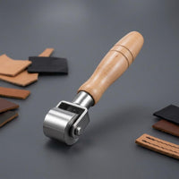 Leather Border Roller Wooden Handle Leather Seam Roller Tapered Grip
