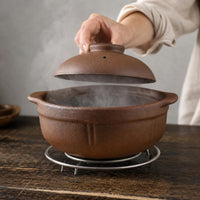 Traditional Clay Pot Casserole Dish for Stewing and Braising, High Temperature Resistant