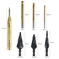 High-Speed Steel Hex Shank 4-Flute Spiral Step Drill Bit, Imperial, for Hole Opening and Enlarging