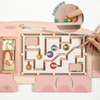 Wooden Wall-Mounted Caterpillar Game Board for Kids