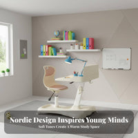 Bus-Shaped Desk and Chair Combo Adjustable Height children's Desk and Chair Set Space Theme Mobile Design for Preschoolers, Home
