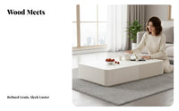 Minimalist design Oval Coffee Table with Drawers glossy Lacquer Finish Home Furnishing Creamy off-white Color Room Furniture Spacious Storage for Apartment Dwellers, Homeowners, Families, Lounge Area, Office, Bedroom