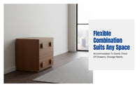 Mid-century Storage Cabinet, Retro TV Stand, Multi-Functional Organizer, Bedroom & Living Room