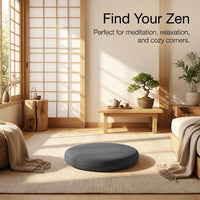 Memory Foam Floor Cushion, Round Tatami Meditation Cushion, Large Floor Pillow for Meditation, Floor - Image 4