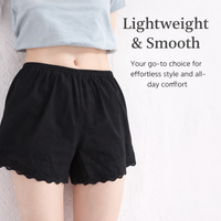 Girls Womens Boxers Underwear with Lace Trim for Under Dresses and Skirts, Soft Anti Chafing Shorts Breathable for