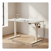Electric Standing Desk Height Adjustable Desk Computer Table Motorized Workstation with Memory Presets and Steel Frame Suitable for Home Office Study Workspace