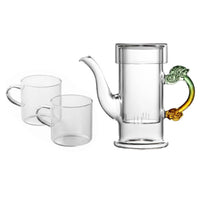 Tea Water Separation Kitchenware Grade Materials Glass Teapot with Infuser Drip Spout Glass Teapot Infuser for Office