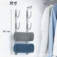 4-Tier Wall-Mounted Towel Rack for Bathroom, Silver