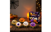 5 Pieces Stretchy Ghost Dumpling Squishy Glossy Press Toy with Tray Fidget Ghost Squishy Sensory for Party Favors