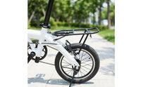 Lightweight Folding Bike Rack Compatible Rear Rack with Mounting Hardware Stable Long-Lasting for Cyclists, Errands