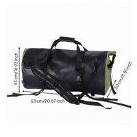 Motorcycle Duffel Bag Detachable Shoulder Strap Roll-Top Duffel Bag Adjustable Straps Travel Accessory for Camping, Hiking, Bicycling