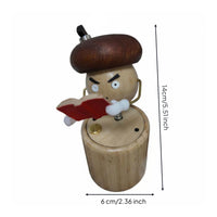 Acorn-Reading Character Natural Finish Room Decoration Cylindrical Base