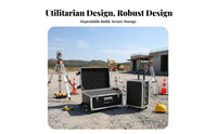 Wheeled Flight Case Removable Dividers Rolling Utility Chest for DIY Enthusiasts