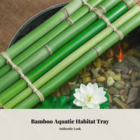 Bamboo Raft Water Flow Board, Ceramic Accessory, DIY Aquatic Habitat Decor, Non