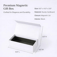 Flip Lid Gift Box, Book Style Luxury Packaging for Valentines Day, Ramadan for Her, White Customizable for Retailers
