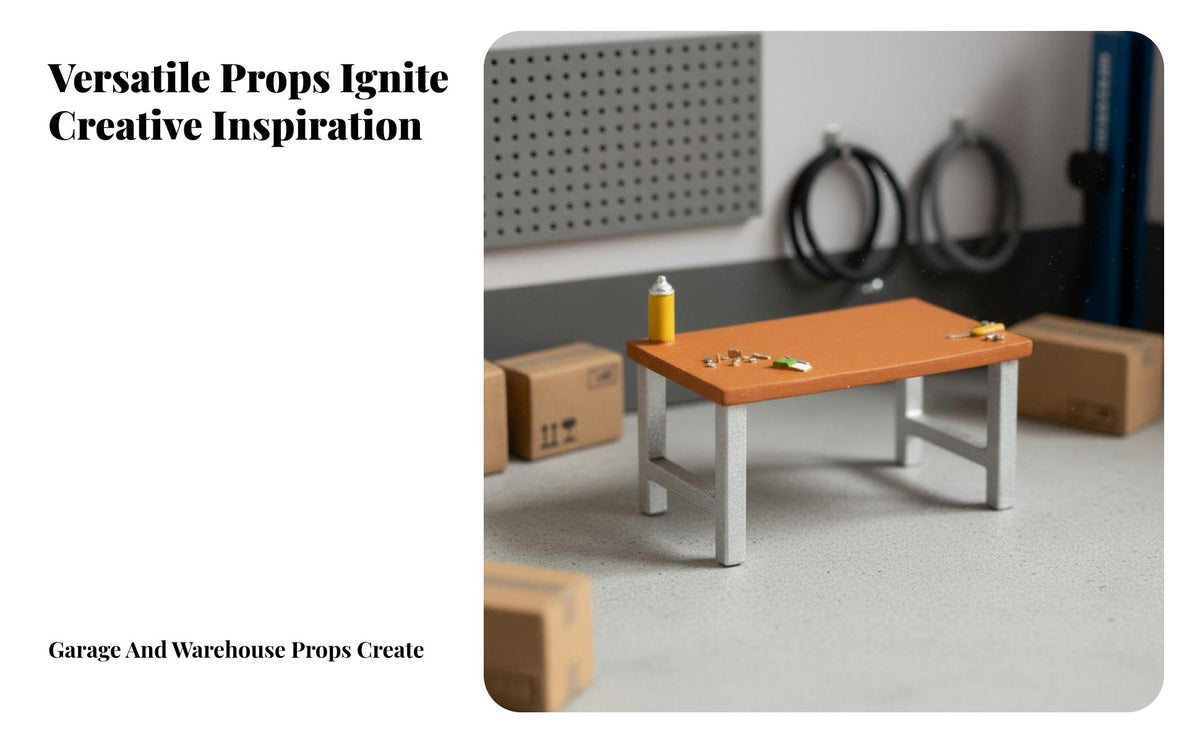 1:64 Scale Scene Table Model High Detailed Repair Shop Diorama Model Realistic Details Miniature Diorama Figure for Hobbyists, Adults, Sand Table Layouts