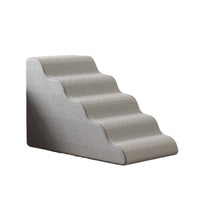 Non-Slip Dog Stairs with Washable Cover High-Resilience Foam Pet Ramp Gentle Feline Steps Supportive for Bedside