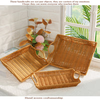 Rattan-Style Fruit and Snack Storage Basket