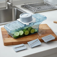 Multi-Functional Multifunctional Vegetable Cutter Interchangeable Multifunctional Vegetable Chopper Safety Mandoline Cutter Grater Easy to Clean for Home Cooks, Meal Prep
