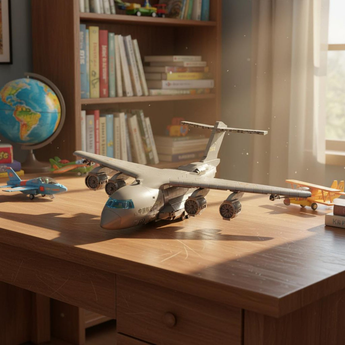 Y-20 Large Transport Aircraft Building Block Model, Aviation Collectible Toy, Educational Gift