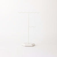 Decorative Design Marble Base Jewelry Holder Multi-Functional Jewelry Stand Detachable Necklace Holder Long-Lasting Metal Construction for Women, Girls, Dresser, Vanity, Bedroom