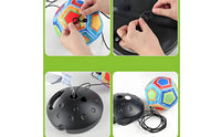 Tethered Soccer Practice Aid with Weighted Base Portable Soccer Return Practice Aid Elastic Stable for Backyard