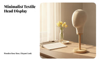 Mannequin Head Stand Lightweight Linen Hairpiece Form Head for Home Storage