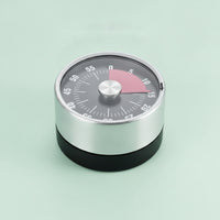 1 Piece Visual Countdown Timer Analog Magnetic Kitchen Timer Mechanical Cooking Countdown Timer Stainless Steel Wind-up Construction Suitable for Apartment Kitchen Office Pantry