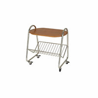 2-Tier Wheeled Rack Minimalist and aesthetic Bedside Table With casters for Beside a Sofa