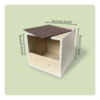 Parrot Nesting Box Breeding Use Wooden Bird House Perch Included for Enclosure
