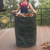 Collapsible Garden Waste Bag and Drawstring Garden Sacks, Reusable Garden Sacks for Foliage Collection, Waterproof and Tear-Resistant Design