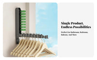 Folding surfaceMounted Clothes Hanger Foldable Design for Bathroom, Families