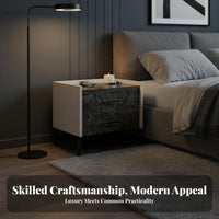 Nightstand with Drawers Light Luxury artistic design Single-Drawer Nightstand