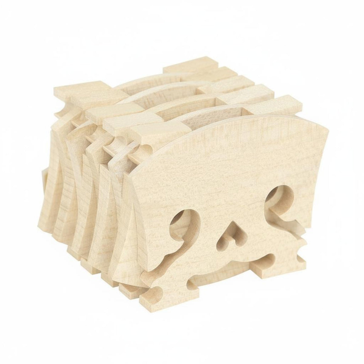 10 Pieces Maple Violin Bridge Hand Polished Musical Instrument Accessory Organically Air-Dried for Violinists